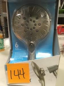 lot 144 image: Moen Attract 6-Spray 5.5 in. Handheld Shower with Magnetic in Brushed Nickel