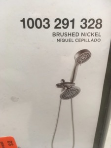 lot 145 image: Glacier Bay Handshower and Rain Showerhead in Brushed Nickel HD58302-0304