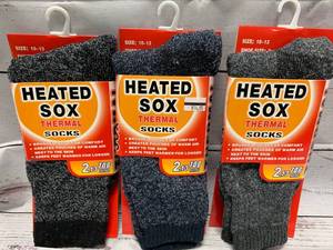 lot 12 image: Lot of 3 New Pairs of Thermal Winter Socks