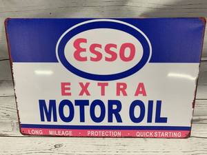 lot 25 image: Esso Extra Motor Oil Metal Sign