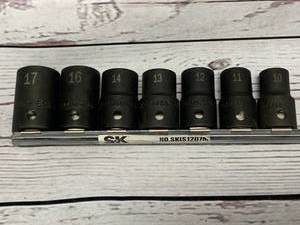 lot 33 image: New SK Tools Made in USA 7pc Metric Socket Set $79 retail