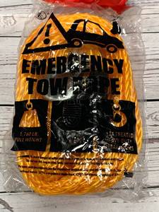 lot 48 image: Emergency Tow Rope 13.2 ft  Tow Capacity 1760 lbs
