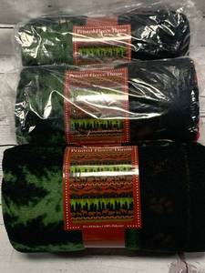 lot 49 image: Lot of 3 Fleece Throws $45 retail