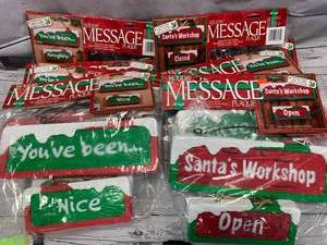 lot 69 image: Lot of 8 Christmas Message Plaques $67 Retail