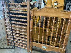 lot 84 image: Wood Baby Crib