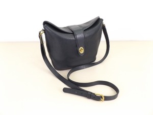 lot 13 image: Authentic COACH Navy Leather Binocular Bag