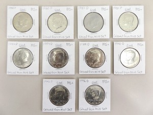 lot 88 image: 10 HIGH GRADE US Mint Kennedy Half Dollars
