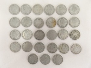 lot 90 image: 27 Antique Liberty V Nickels