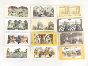 lot 32 image: Lot of 12 Antique Stereoview Cards