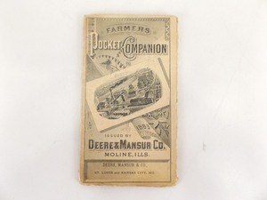 lot 36 image: Antique 1883 Deere Mansur Farmers Pocket Companion
