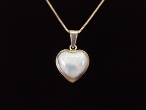 lot 61 image: .925 Sterling Silver Larimar Heart Pendant Necklace