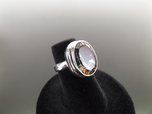 lot 66 image: .925 Sterling Silver Mystic Quartz Ring Size 4.5