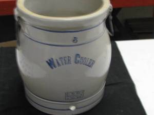 lot 15 image: Red Wing Union Stoneware 5gl Crock Water Cooler