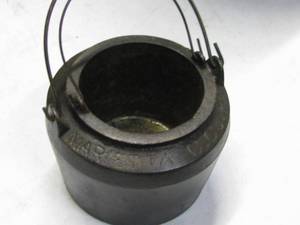 lot 23 image: Cast Iron Double Melting Pot