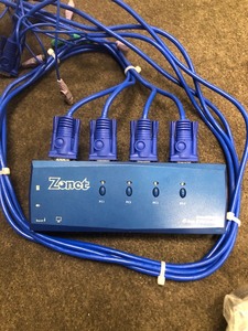 lot 53 image: Zonet 4-Port PS2 KVM Switch wcables, MultiModem  ZDX MT5656ZDX other MISC ITEMS