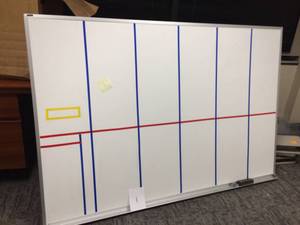 lot 107 image: Large Dry Eraser Board 6 ft x 4 ft