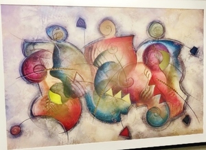 lot 110 image: Beautiful Large Signed&nbspERIC WAUGH Quest Contemporary Framed Matted Art  Print VINTAGE From Historic Elayne Galleries &nbsp61 x 43
