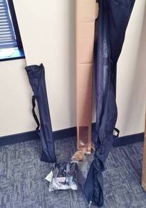 lot 125 image: $$$ Advertising Bow Flag Kit - New In Box (We Opened) Possibly 8 Foot