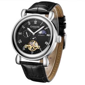 lot 103 image: GAMAGES OF LONDON Steel Moon Phase Automatic Steel