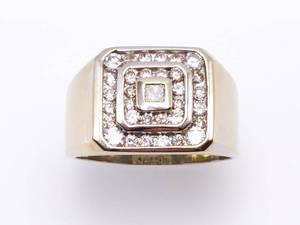 lot 14 image: Mens 1.31 Diamond Ring set in 14k Yellow Gold - $2216 Appraisal