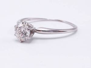 lot 26 image: Tiffany Styled 12 Carat Diamond Solitaire Estate Ring in 14k White Gold - $1650 Appraisal