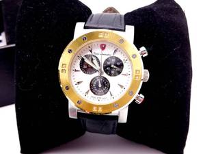 lot 41 image: Mens Tonino Lamborghini Natural Diamond Swiss Movement Chronograph Watch w Original Box & Papers