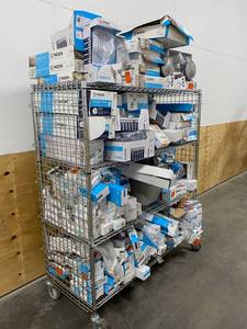 lot 17 image: Huge lot of Moen Shower-heads, faucets, and Accessories