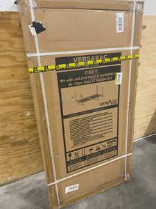lot 21 image: VERSARAC Grey 4x8 NewAge Adjustable Overhead Shelf w Multi Hook Kit