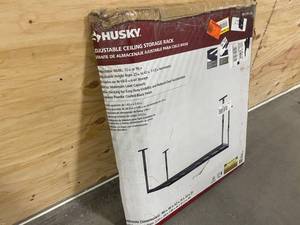lot 22 image: HUSKY Adjustable Ceiling Storage Rack 72-96