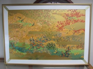 lot 78 image: Beautiful Large Vintage Japanese Landscape Artwork