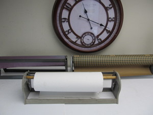 lot 116 image: 3 Industrial Packing Paper Dispenser Rollers wPaper
