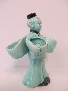 lot 207 image: Mid Century Art Pottery Barware Bellhop Decanter