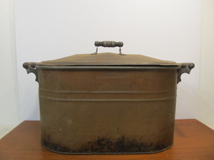 lot 74 image: Nice Antique ROCHESTER Copper Boiler wMatching Lid