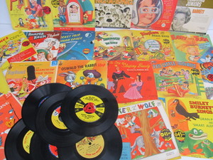 lot 86 image: Large Lot of Vintage Childrens Records