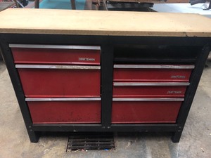 lot 89 image: 6-Drawer CRAFTSMAN Work Bench Tool Cabinet