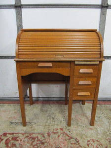 lot 250 image: Vintage Small Size Rolltop Desk