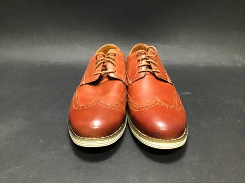 VOSTEY Mens Dress Shoes Leather Brogue Wingtip Oxford Shoes