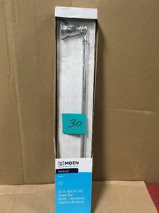 lot 30 image: Banbury 24 in. Towel Bar in Chrome not used  in good condition
