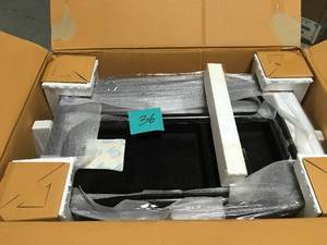 lot 36 image: Stanton 20 in. W Deluxe Wrapping Storage Cart in Black by Home Decorators Collection not used