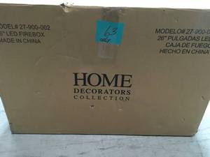 lot 63 image: Home Decorators Collection Edenfield 59 in. Freestanding Infrared Electric Fireplace insert only