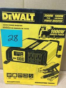 lot 28 image: DEWALT 1000-Watt Power Inverter in good condition