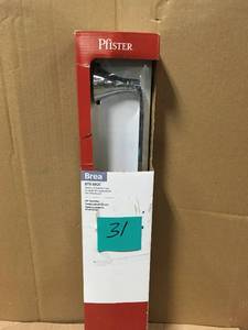 lot 31 image: Pfister Brea 24 in. Towel Bar in Polished Chrome not used in good condition