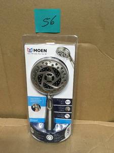 lot 56 image: MOEN Propel 5-Spray Handheld Showerhead in Spot Resist Brushed Nickel in good condition