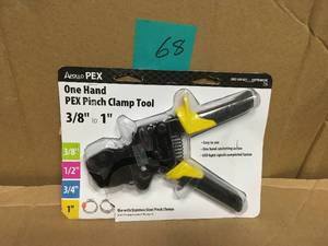 lot 68 image: Apollo 38 in. to 1 in. 1-Hand PEX Pinch Clamp Tool in good condition