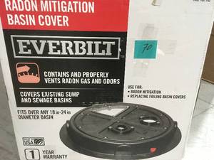 lot 70 image: Everbilt Radon Mitigation Basin Cover in good condition