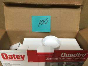 lot 100 image: Oatey Quadtro 2 in. Copper Sweat Washing Machine Outlet Box in good condition