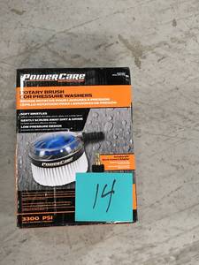 lot 14 image: Power Care 3300-psi Gas and Electric Pressure Washer Rotating Brush in good condition
