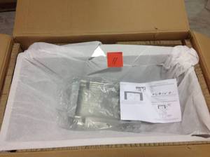 lot 11 image: AKDY All-in-One Apron-Front Stainless Steel 33 in. L x 20 in. L x 9 in. Single Bowl Kitchen Sink with Tray and Drain not used