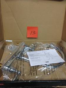 lot 13 image: Foundations 2-Handle Standard Kitchen Faucet with Side Sprayer in Chrome  in good condition