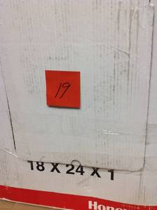 lot 19 image: Honeywell 18 in. x 24 in. x 1 in. Elite Allergen Pleated FPR 10 Air Filter (Case of 12) not used